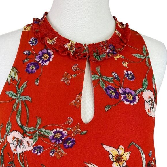 Rose + Olive Tank Blouse Size Extra Small Floral - Picture 2 of 7